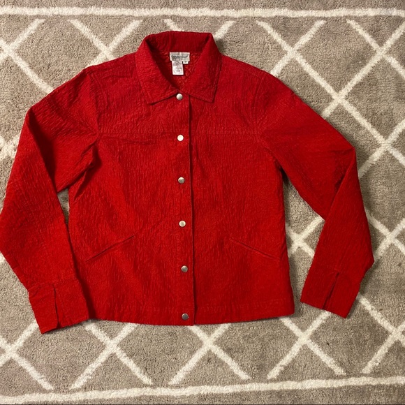 Coldwater Creek Jackets & Blazers - Cold water Creek Ruby Ref Silk Quilted Coat sz M